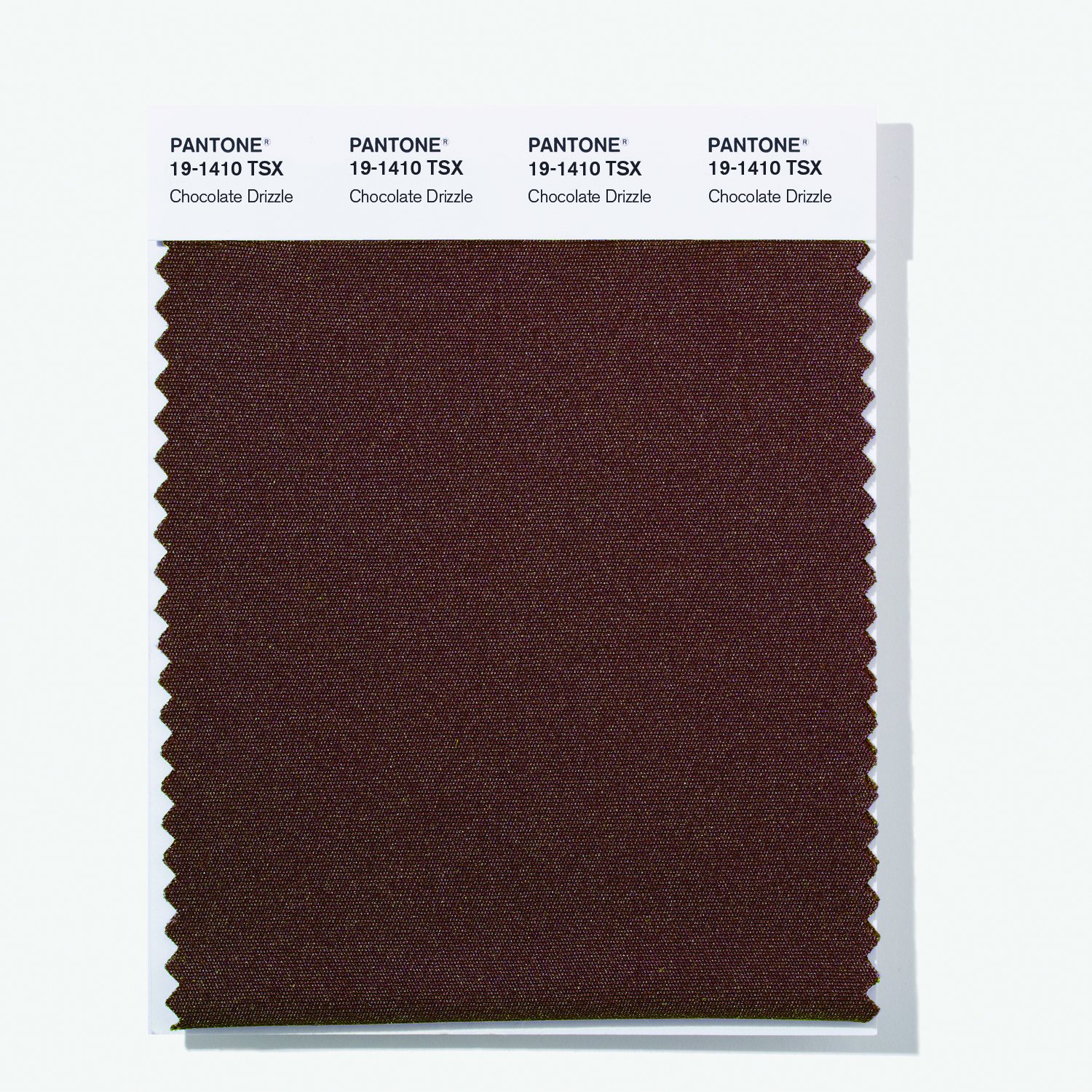 Polyester Standards Swatch Card - Chocolate Drizzle (19-1410 TSX